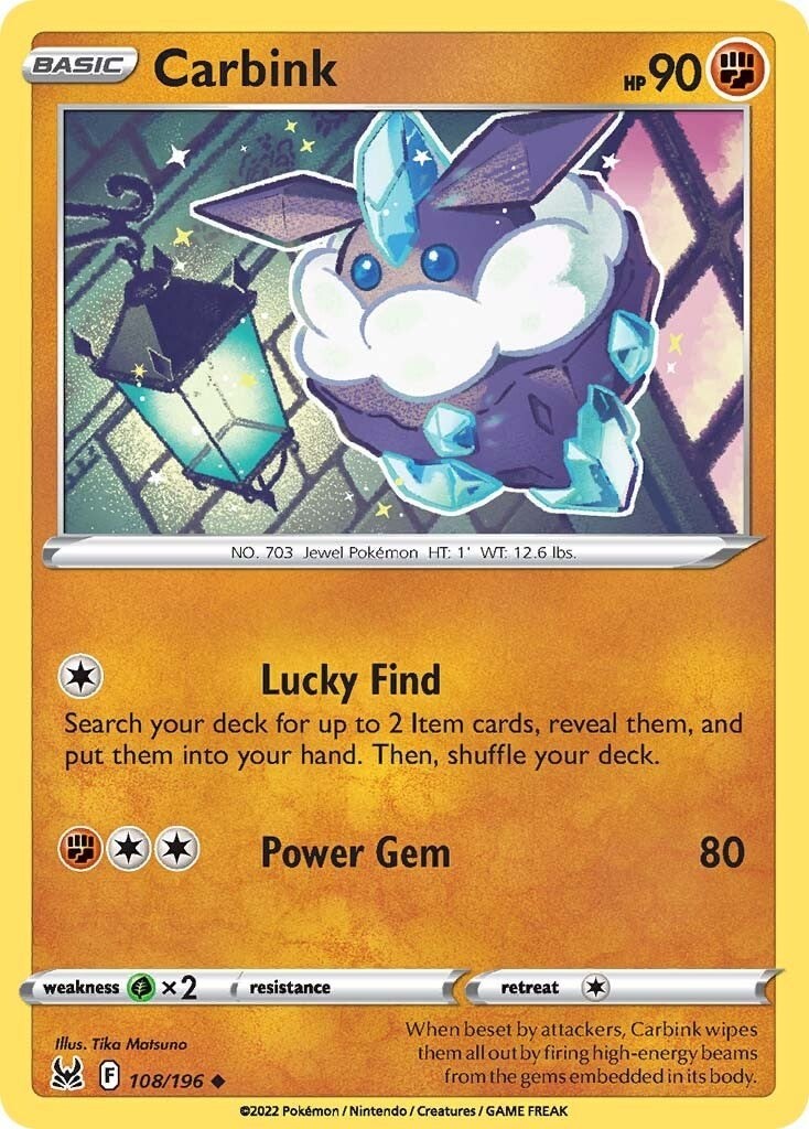 NM - Carbink SWSH11 - 108/196 SWSH11: Lost Origin