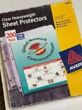 25 clear sheet protectors 8.5" x 11"
