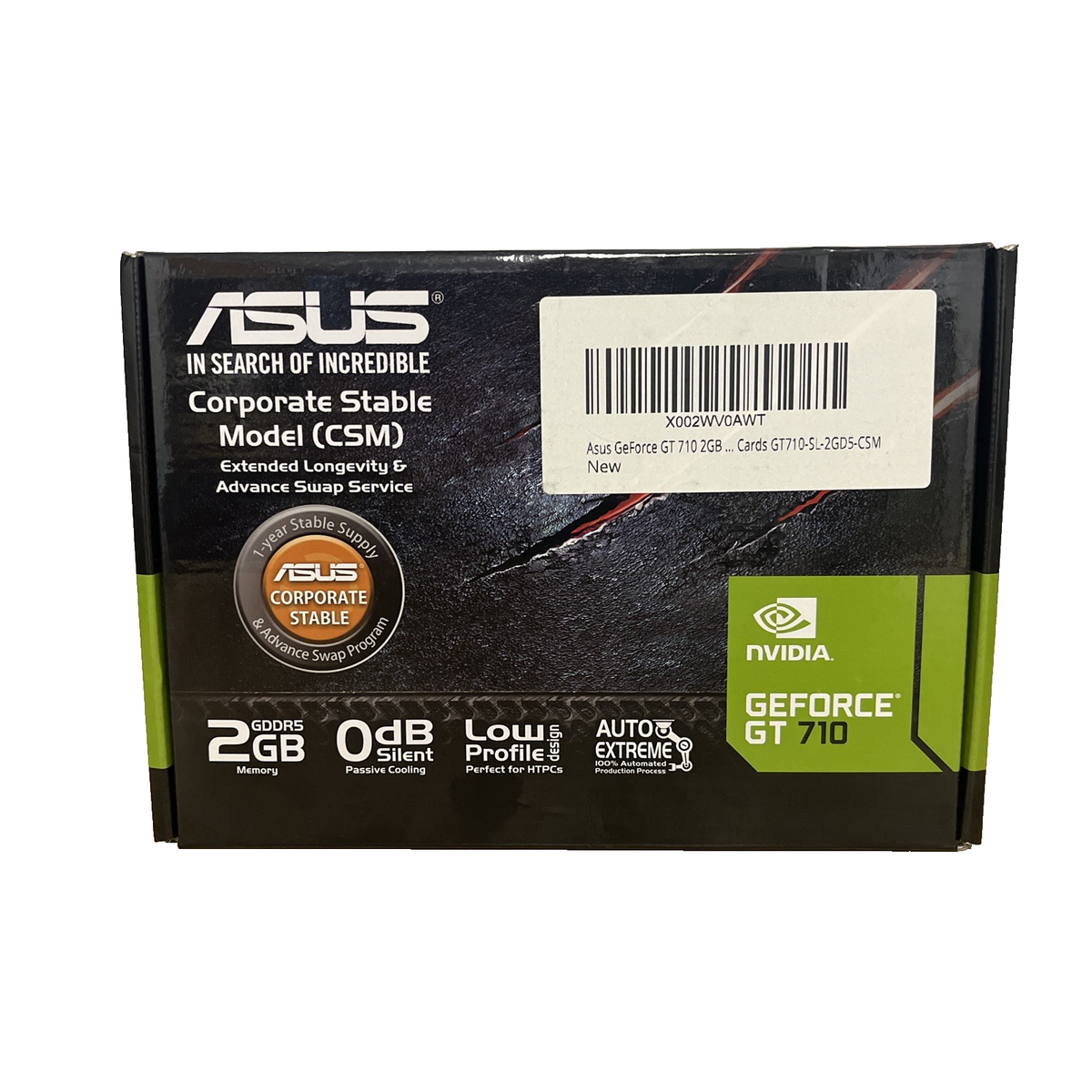 ASUS NVIDIA GeForce GT 710 2GB GDDR5 HDMI Graphics Card (GT710-SL