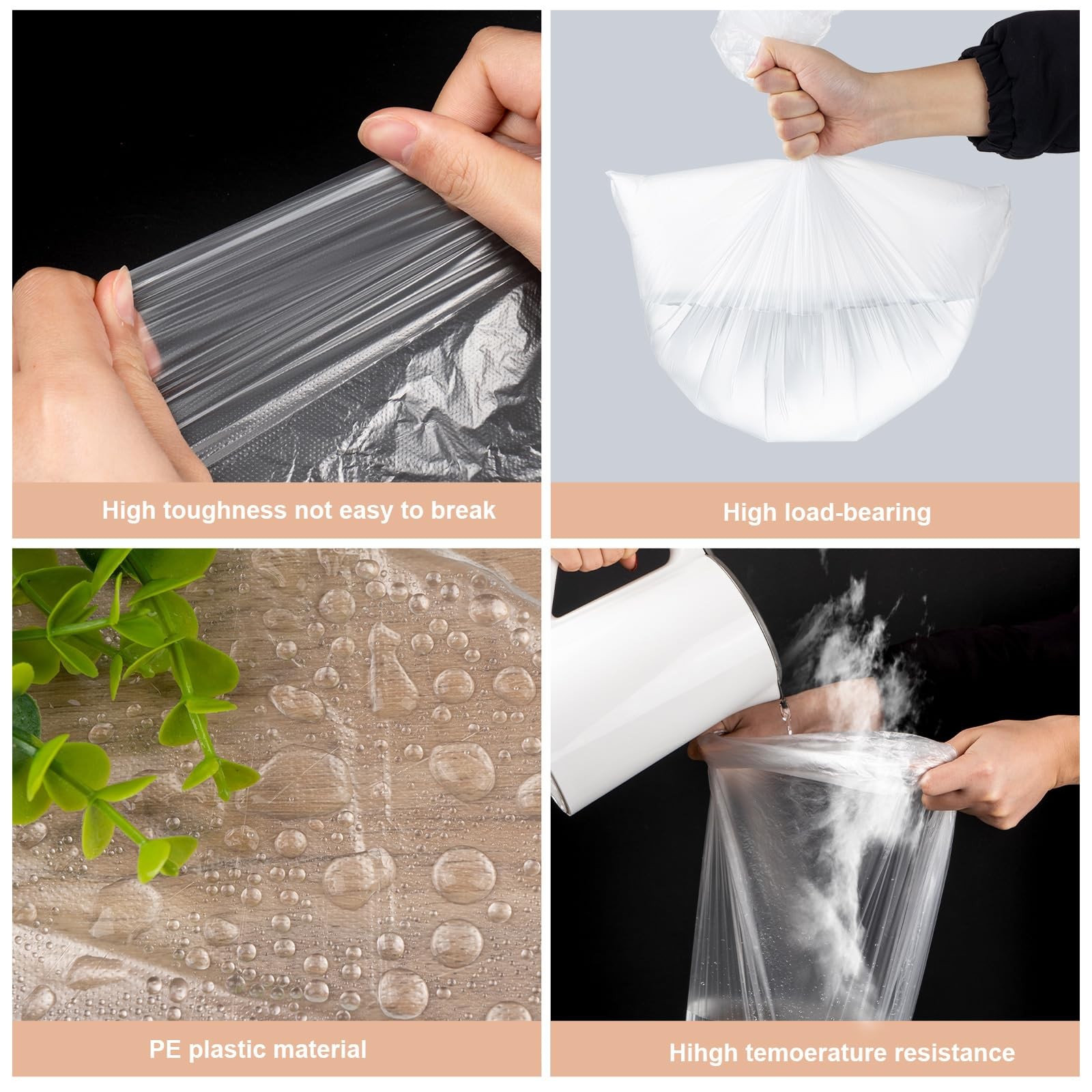 160 Pcs Disposable Foot Tub Liner Thick Large Foot Bath Liners Clear Plastic ...