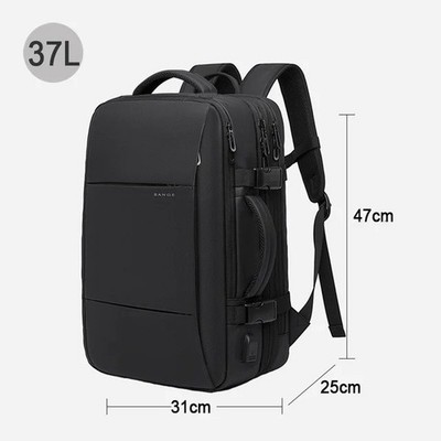BANGE Laptop Rucksack 37L/45L Wasserdicht Reisetasche für Herren - 17,3'' Laptop