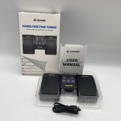 Donner Wireless Page Turner Pedal Rechargeable Bluetooth for Tablets & Phones PC