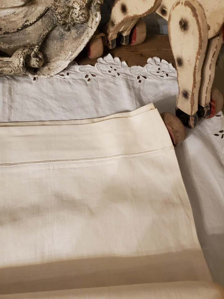 1 Taie de traversin -coton - Finition Bourdon - 43 x 185 cm - Photo 3/4