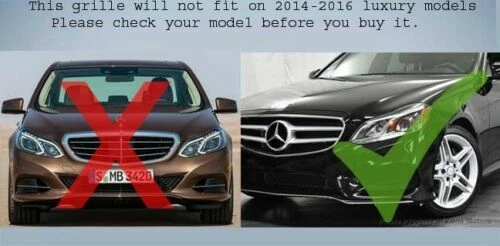 Clase E Sedán Todo Negro GT GTR Parrilla Emblema Estrella E550 E350 2014 2015 2016 Foto 2 de 4