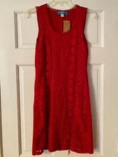 NEW FRANCESCA’S Dress Size Small Red Lace Sleeveless NWT