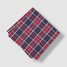 Bar III Men's Red Hemlock Plaid Handkerchief Cotton Pocket Square Hanky