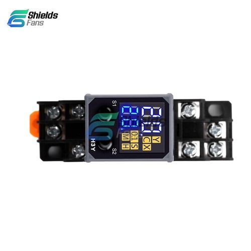 DC12/24V AC220V Adjustable Digital Time Relay Cycle Time Control Timer w/Base . - Picture 16 of 30