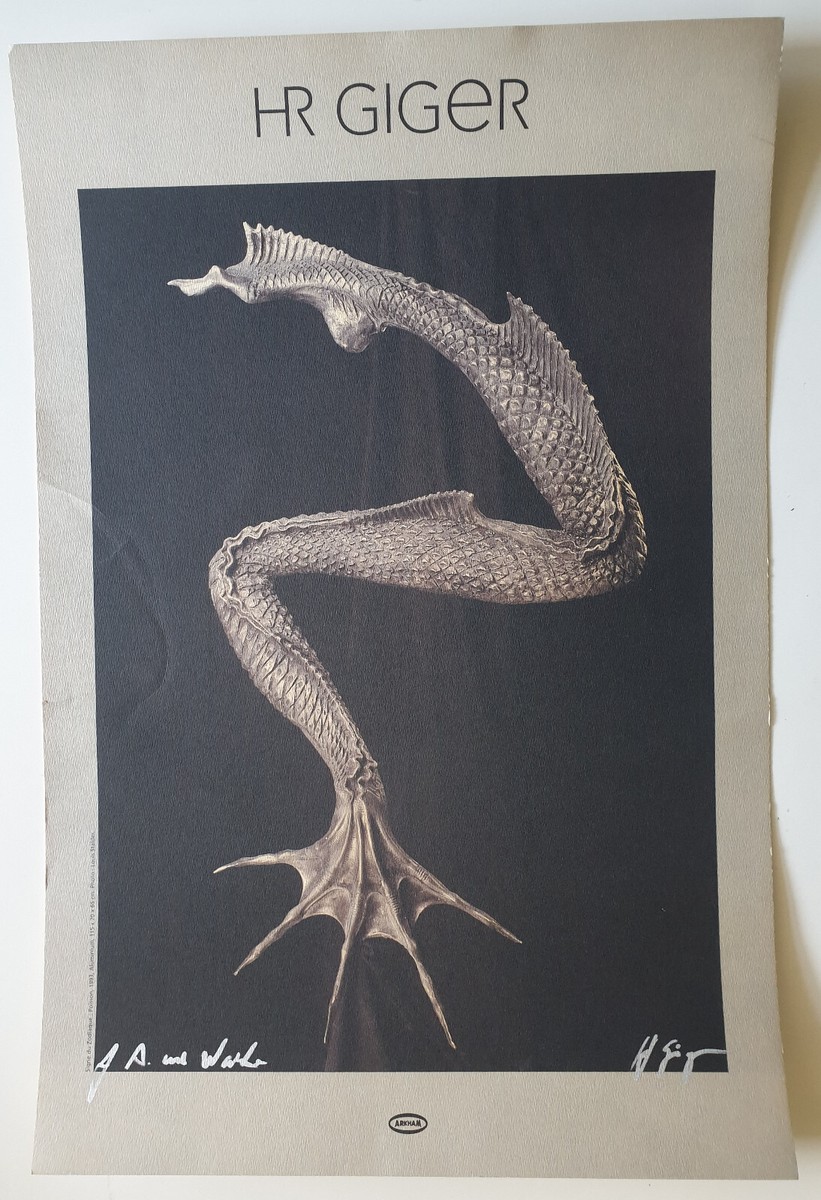 HR Giger Alien Romulus - Zodiac Sign Pisces, from 1996 signed