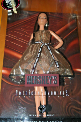 2008 Silver Label Hershey's Brunette Barbie Doll-New in Box | eBay