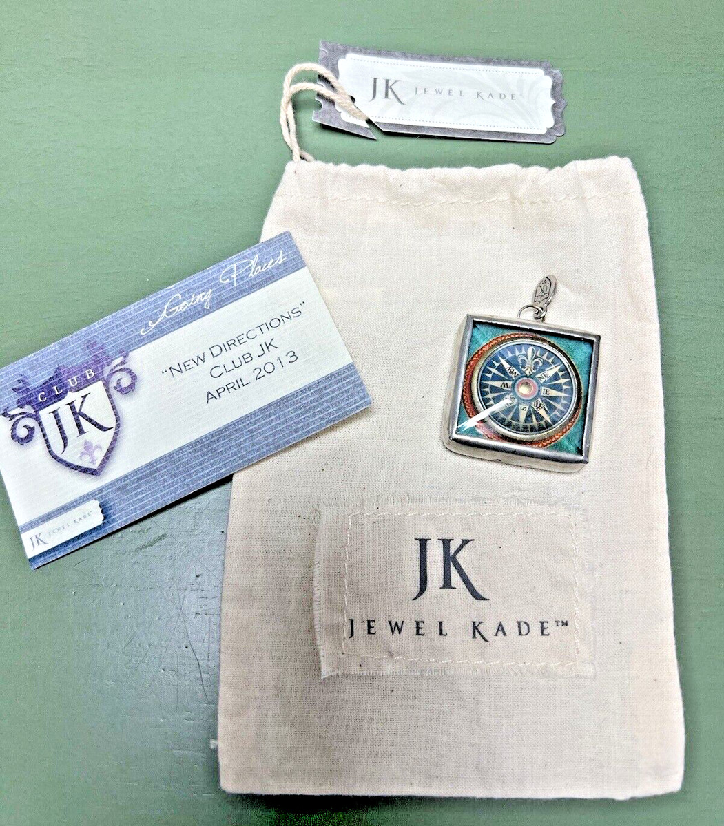 Jewel Kade Club NEW DIRECTIONS Charm APRIL 2013 COMPASS W/BAG & CARD VGC