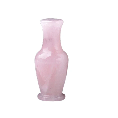 12" Rose Quartz Flower Vase Crystal Gemstone Centerpiece Living Room Decor
Opens in a new window or 