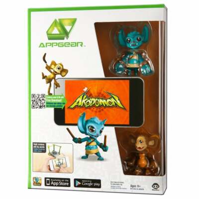 Appgear Akodomon Gongo und Shara Augmented Reality App Spiel iPad iPhone Android