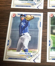 ERICK PENA 2021 BOWMAN DRAFT CARD BD-178 KANSAS CITY ROYALS (PROSPECT BASE)