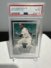 🔥🔥🔥1996 Donruss Elite Series Ken Griffey Jr #70 💎/10000 HOF PSA 6 EX-MT