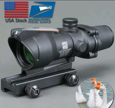 Trijicon Acog Clone 4x32 Scope Reticle Sight Chevron RED Fiber