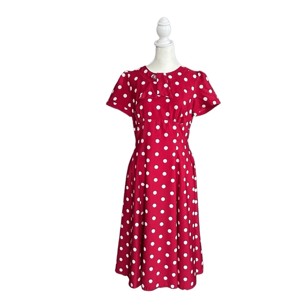 Hell bunny red polka dot best sale dress