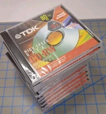 10 TDK High Speed Data CD-RW 74 Minute  For Computer Writers