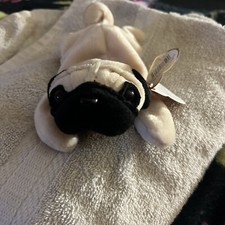 Ty Beanie Baby - PUGSLY the Pug Dog (8 Inch) MINT with MINT TAGS