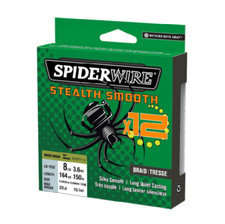 Spiderwire NEW Stealth Smooth 12 Fishing Braid - Moss Green - 150m - All B/S