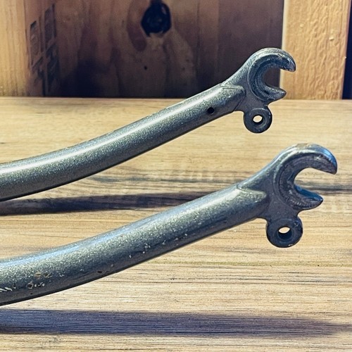 Vintage Tange 700C Road Fork 1-Inch Threaded Lugged Crown Chrome 195 Steerer - Picture 13 of 15