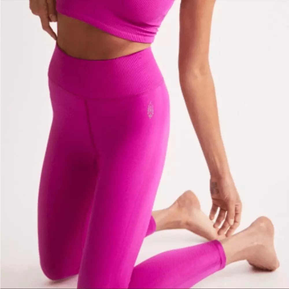 Free People Movement Free Throw Activewear Training Leggings Barbie Pink  Size Sm