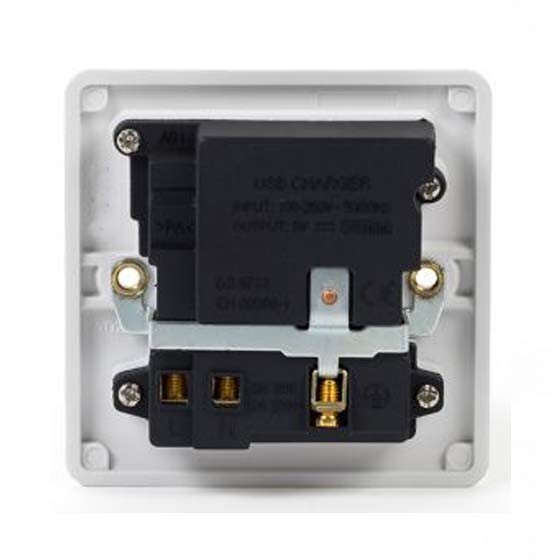 Electrical Switch Main Plug Socket Adaptor Extension USB Wall White 1G ...