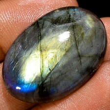 Natural Labradorite Oval Shape Cabochon Loose Gemstone 35 Ct 29X20X7 mm EE-40747