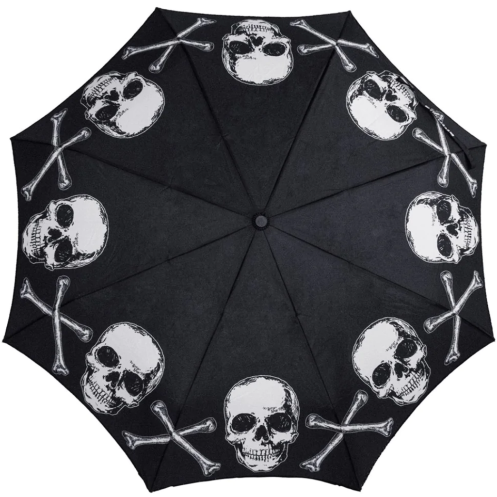 Kreepsville 666 Black Rain Umbrella Elvira Halloween Pumpkin Ouija