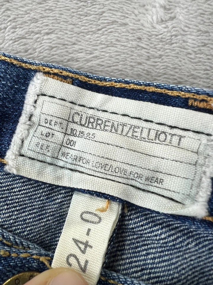 Current/Elliott The Boyfriend Short Hartley Lavagem Azul Tamanho 24 Fabricado nos EUA - Imagem 2 de 4