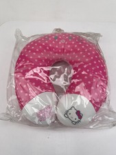 New Licensed Sanrio Hello Kitty Hot Pink Poka Dot Travel Pillow