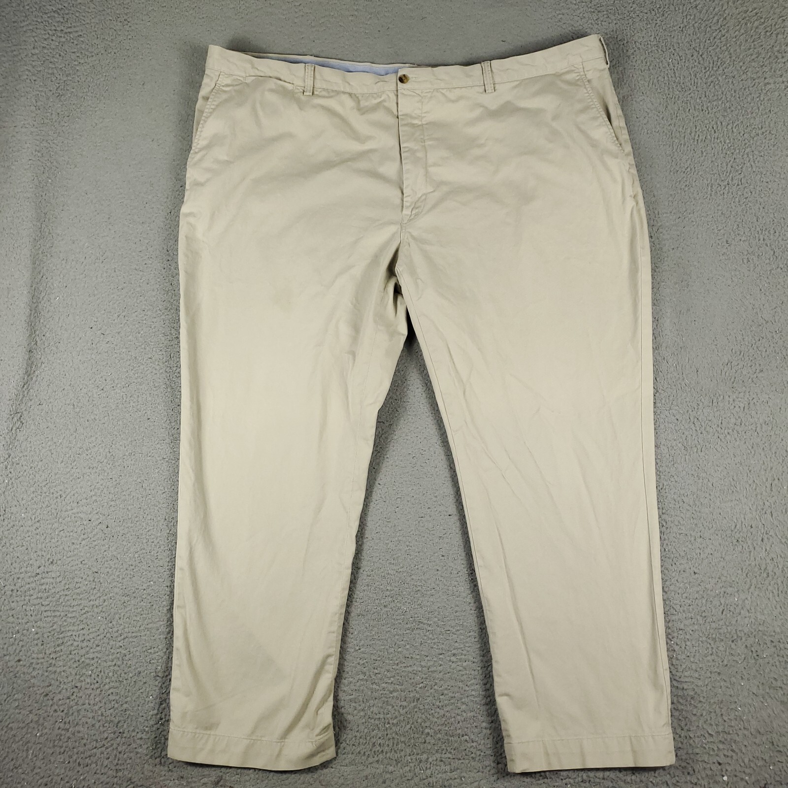 Pantaloni Ralph Lauren uomo 52x31 beige pony casual piatti davanti chino pantaloni *