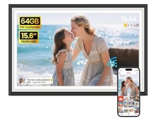 64GB Frameo 15.6" Digital Picture Frame Large 1920 x 1080 IPS FHD Touch Scree...