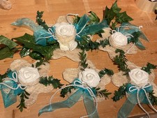 5 szt. dekoracja stołu turkusowa na komunię chrzest dekoracja stołu