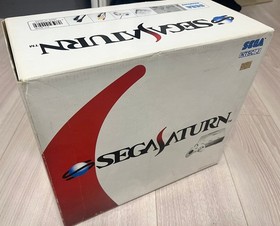 Sega Saturn Console White 2 Controllers with box very good condition From JAPAN