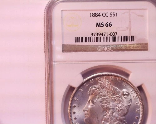 1884-CC NGC MS66 Morgan Silver Dollar, CARSON CITY COIN, Very Nice!!