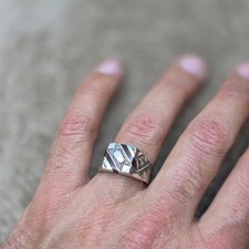 Tribal Touareg Berber Silver Ring   Traditional Amazigh Engraving   Handmade