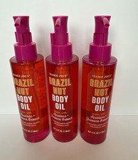 LOT OF 3 Trader Joe's BRAZIL NUT BODY OIL 4 oz Limited Edition Squalane New