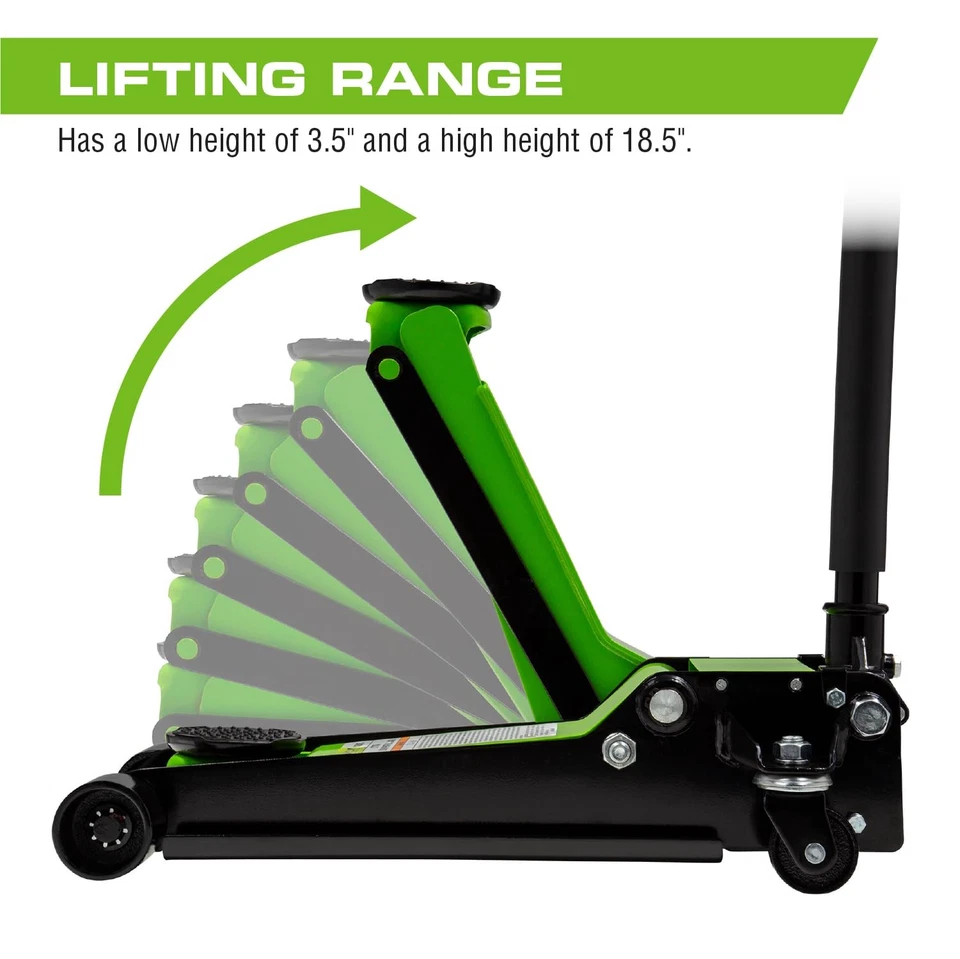 Arcan 2 Ton Low Profile Quick Rise Steel Floor Jack A20015 / XL20 , Black , 26 - Image 3 of 4