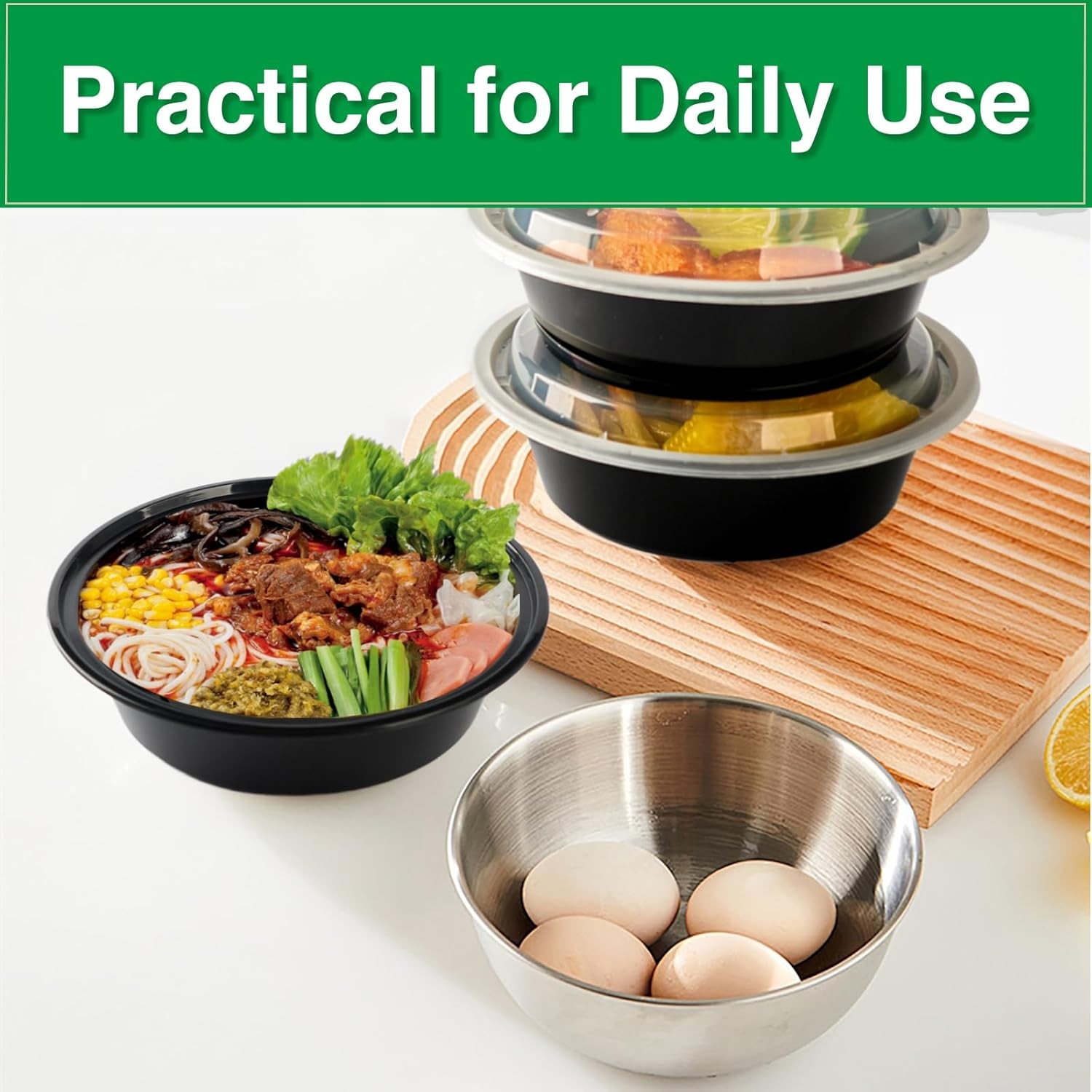 Meal Prep Containers Reusable 10 Pack-29 oz Food Storage Containers with Lids To