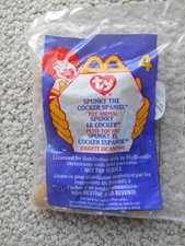 McDonald's Happy Meal Toy Ty Beanie Baby 4 Spunky Cocker Spaniel Dog puppy toy
