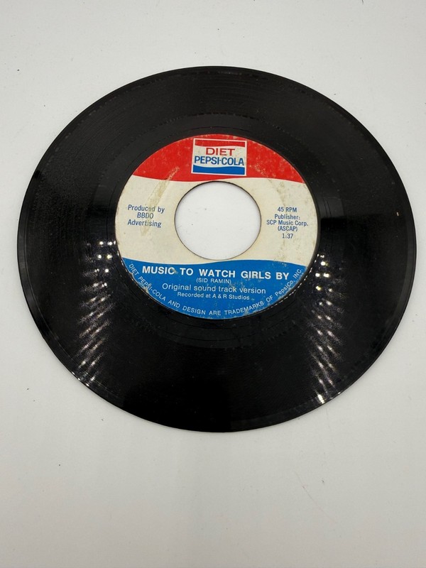 Diet Pepsi Promotional 45 RPM Vinyl "Music To Watch Girls By" Late 1960's