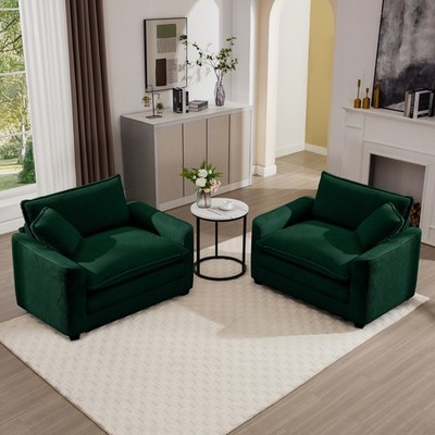 Luxurious and Sophisticated Deep Seated Sofa Set with Two Single Chairs in Gre
