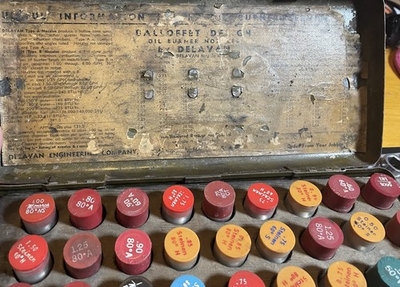 #ad #ad Delavan Oil Burner Repair Man Toolbox With Burner Nozzles $220.00