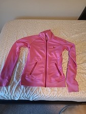 Nike Dri Fit Womens Zip Up Jacket Pink Small Read