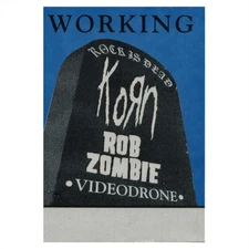 Korn 1999 Issues Concert Tour Working Backstage Pass