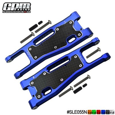 GPM Alloy Front Lower Arms & Carbon Suspension Arm Cover TRAXXAS 1/8 Sledge
