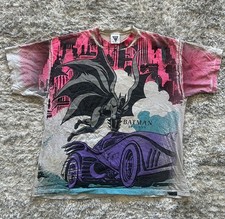 Vintage Batman Returns SSI All Over Print T-Shirt 1992 XL DC Comics Movie Promo