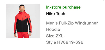 Men size 2XL Nike Tech Fleece Full-zip Hoodie HV0949-696 PANTS