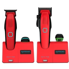 Supreme Trimmer 2-in-1 RECHARGE Hair Clipper & Trimmer Combo | STB775 Red