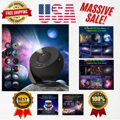 Ultimate Planetarium Projector with 13 Film Discs & Timer - Child-friendly
